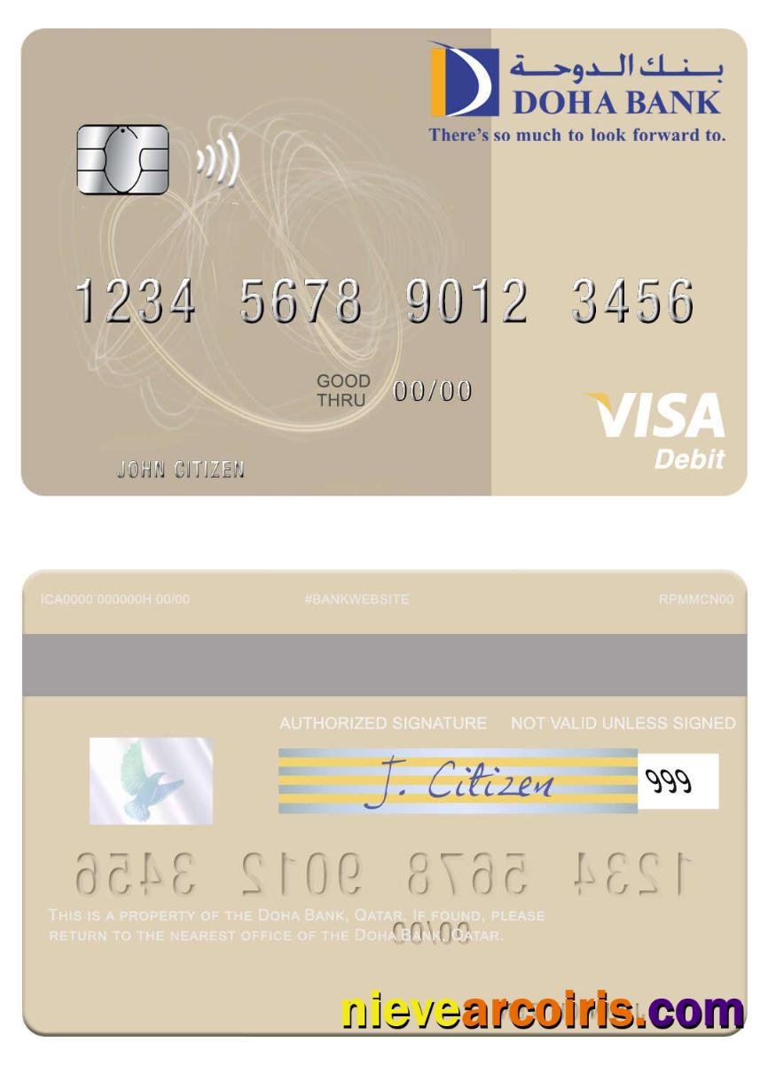 Qatar Doha Bank visa debit card
